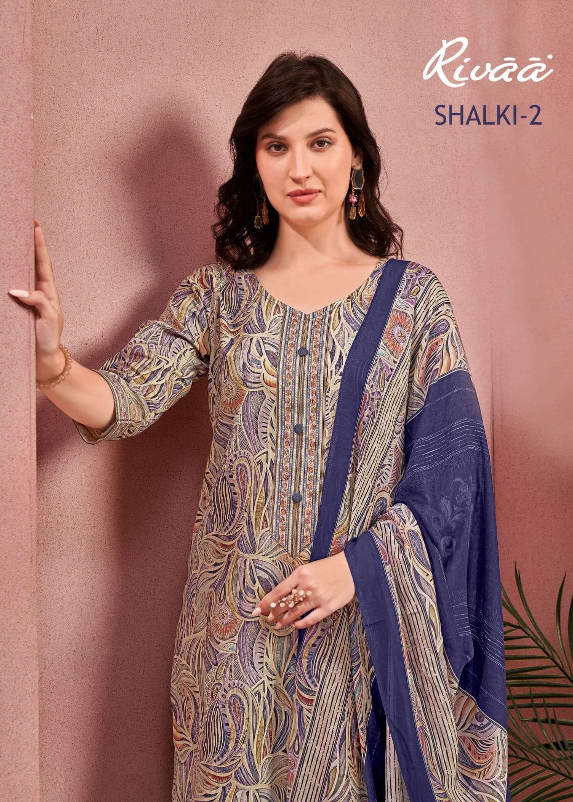 RIVAA SHALKI VOL-02 PURE PASHMINA PRINTED PAKISTANI DRESSES-00402