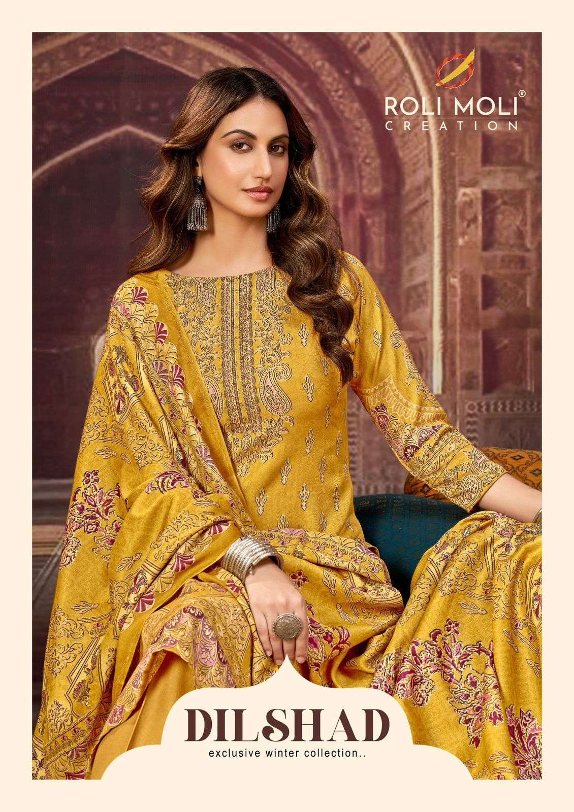 ROLI MOLI DILSHAD 1001 TO 1008 SERIES PURE PASHMINA PRINTED DRESSSE-00201