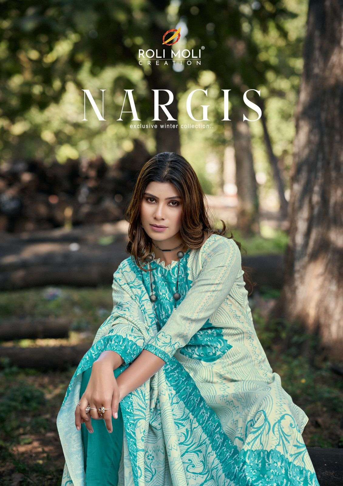 ROLI MOLI NARGIS 1001 TO 1006 SERIES PURE PASHMINA PRINTED PAKISTANI DRESSES-00201