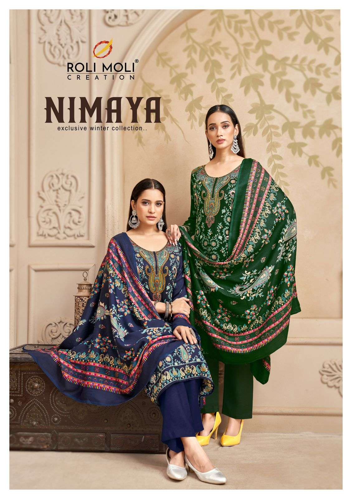 ROLI MOLI NIMAYA 1001 TO 1008 SERIES PURE PASHMINA PAKISTANI DRESSES-00062
