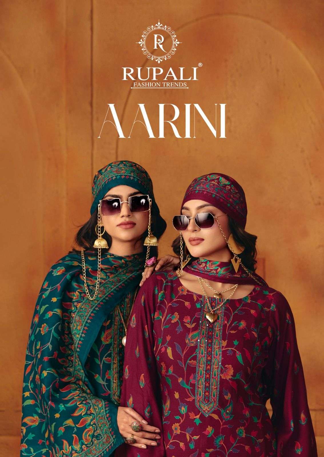 RUPALI AARINI 1001 TO 1004 SERIES PURE VISCOSE PASHMINA EMBROIDERY PAKISTANI DRESSES-00402