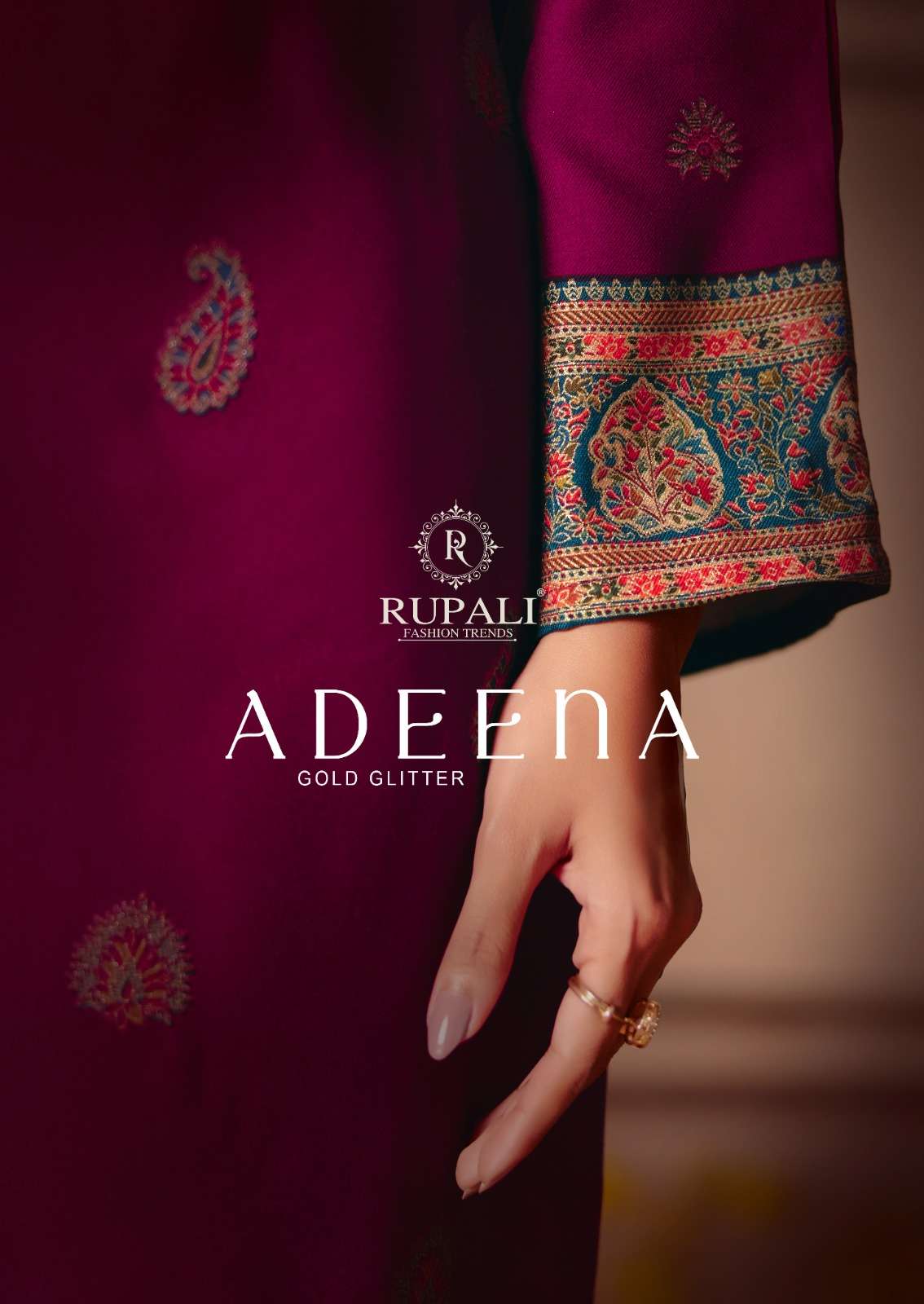 RUPALI ADEENA 1001 TO 1004 SERIES PURE VISCOSE PASHMINA PRINTED PAKISTANI DRESSES-00402