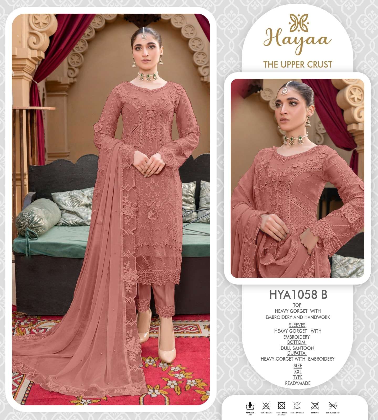 SAFA CREATION HYA-1058 PURE GEORGETTE EMBROIDERY PAKISTANI DRESSES-00203