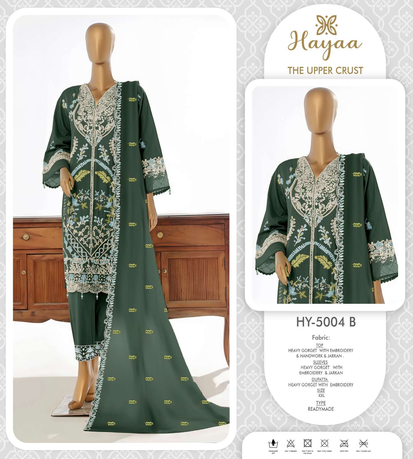 SAFA CREATION HYA-5004 PURE GEORGETTE EMBROIDERY PAKISTANI DRESSES-00203