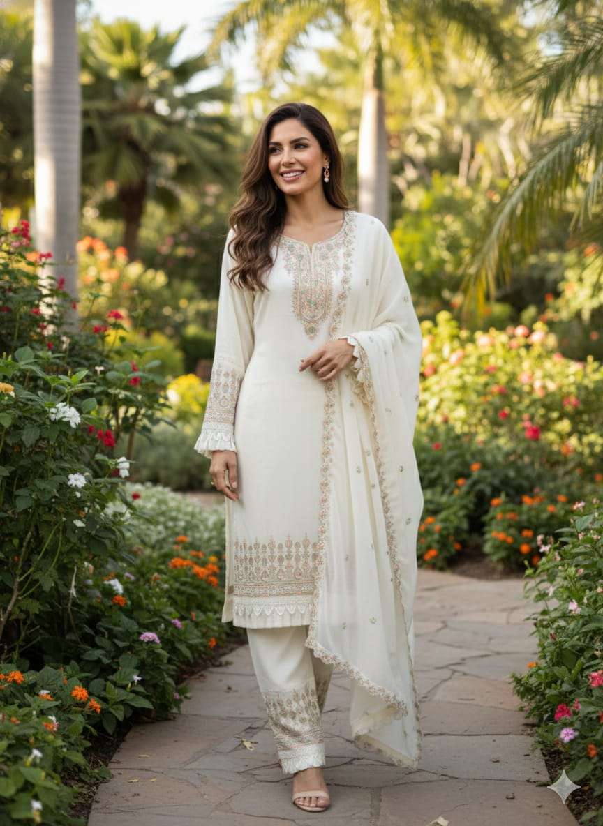 SAFA CREATION SARA VOL-07 PURE GEORGETTE EMBROIDERY DRESSES-00203
