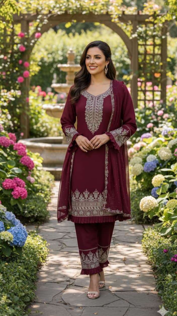 SAFA CREATION SARA VOL-08 PURE GEORGETTE EMBROIDERY DRESSES-00203