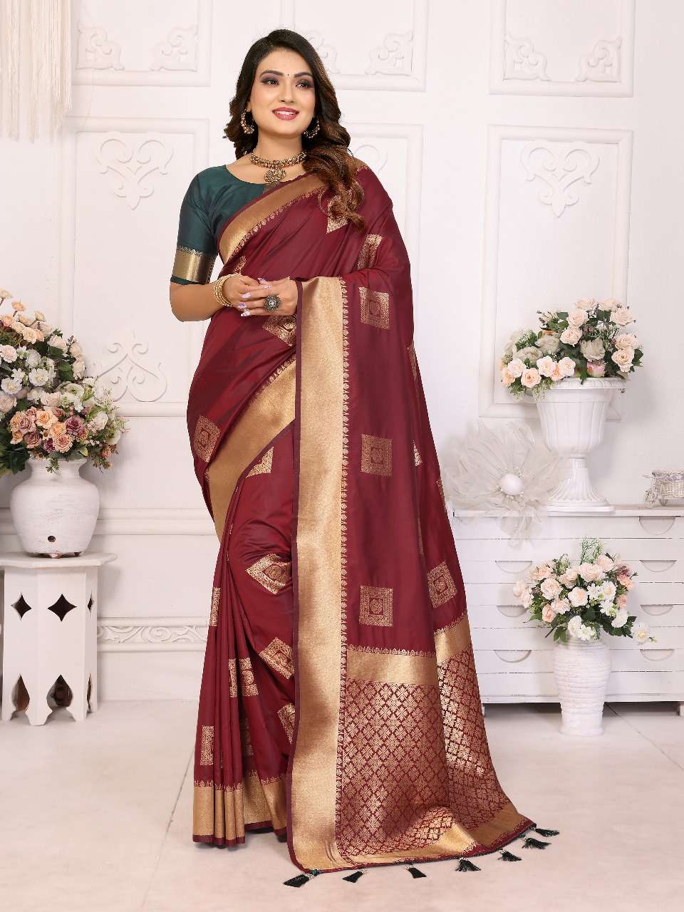 SAMEERA BY ASLIWHOLESALE DESIGNER PURE SOFT SILK WEAVING SAREES-00125