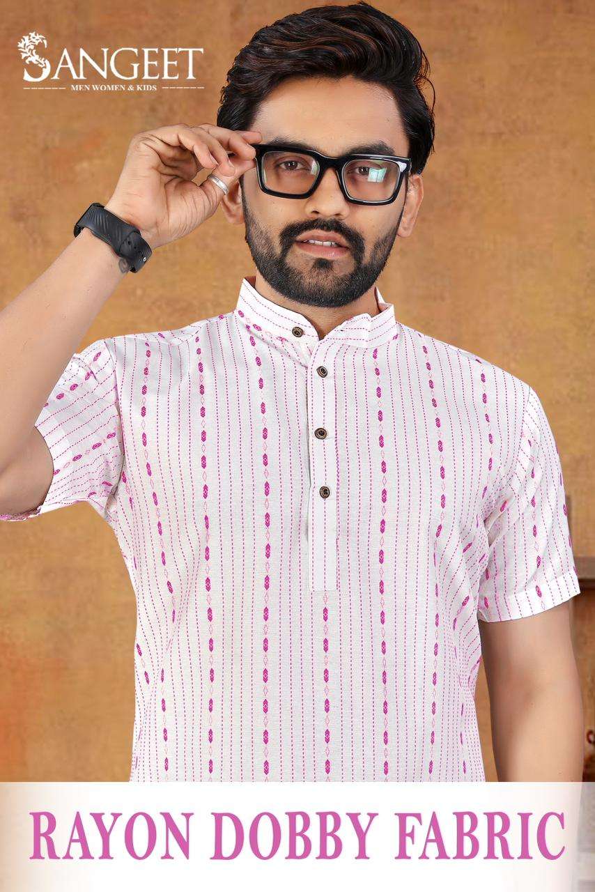 SANGEET RAYON DOBBY PURE RAYON PRINTED MEN KURTA-00305