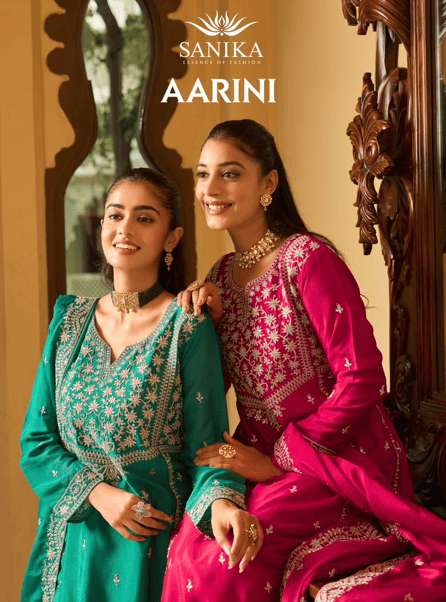 SANIKA FASHION AARINI PURE CHINON SILK EMBROIDERY PAKISTANI DRESSES-00028