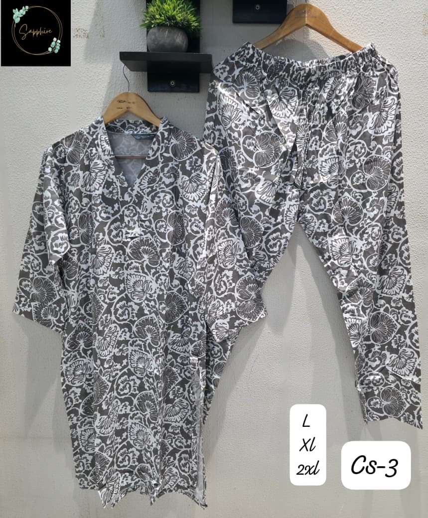 SAPPHIRE CO-ORD SET VOL-3 PURE RAYON PRINTED CO-ORD SET-00272