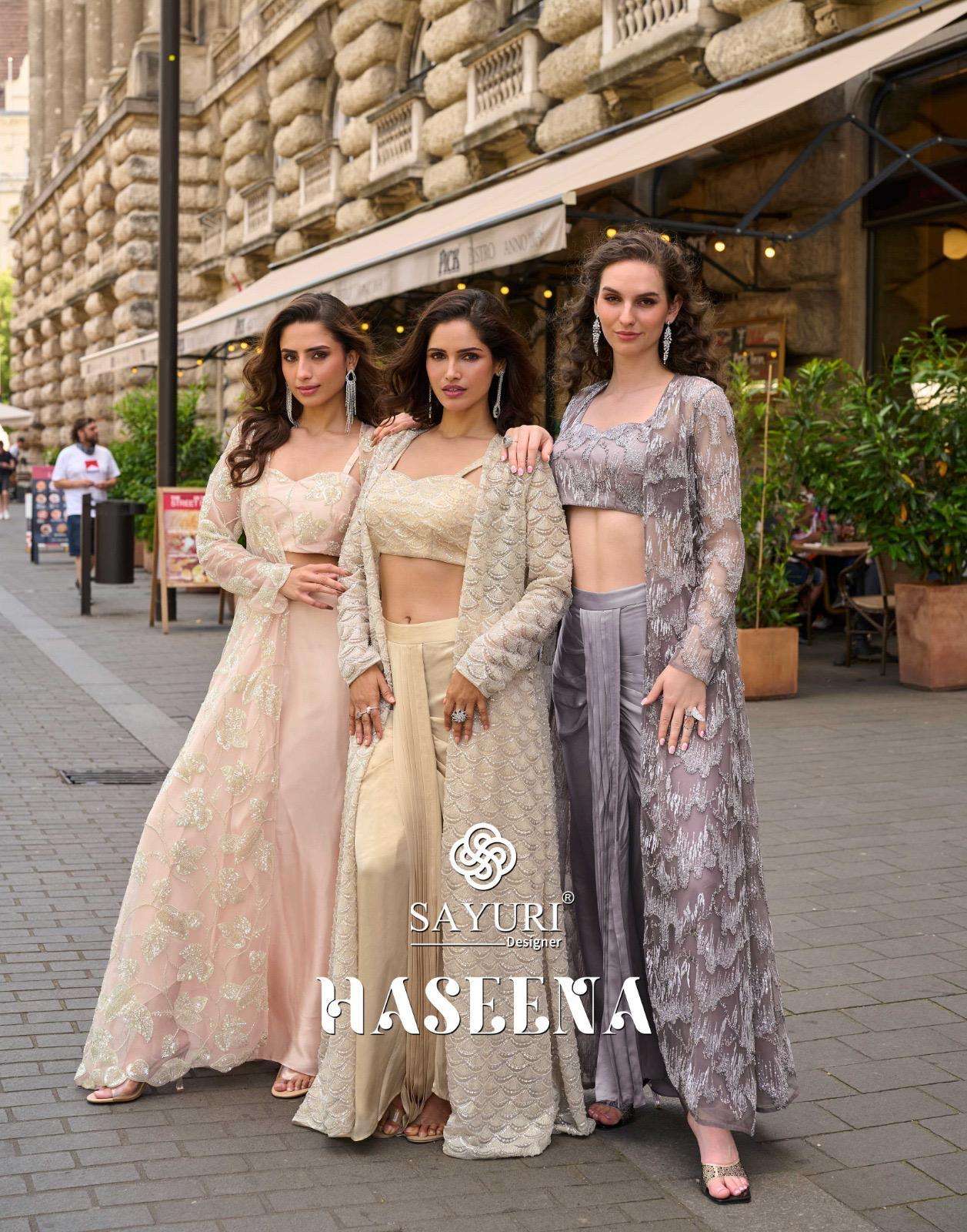 SAYURI HASEENA 10132 TO 1034 SERIES PURE SILK EMBROIDERY DRESSES-00028