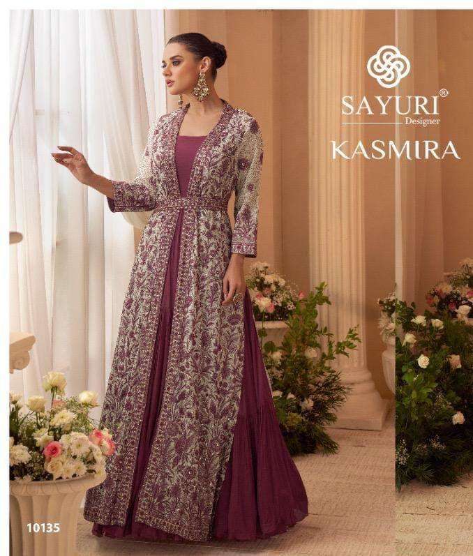 SAYURI KASMIRA 10135 TO 10138 SERIES PURE CHINON SILK DRESSES-00028