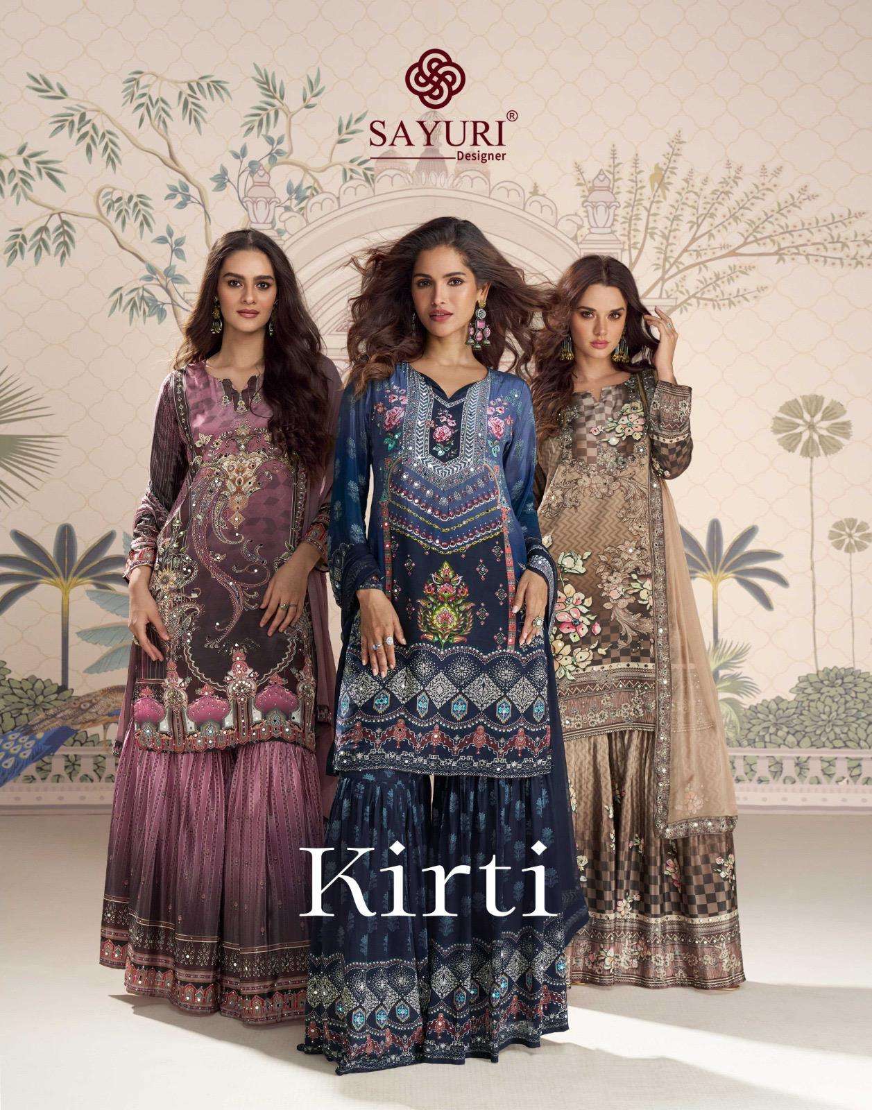 SAYURI KIRTI 10181 TO 10185 SERIES PURE CREPE SILK DRESSES-00150