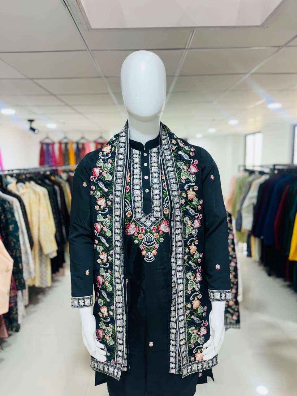SHIDDAT BY ASLIWHOLESALE DESIGNER PURE SILK MENS WEAR-00280