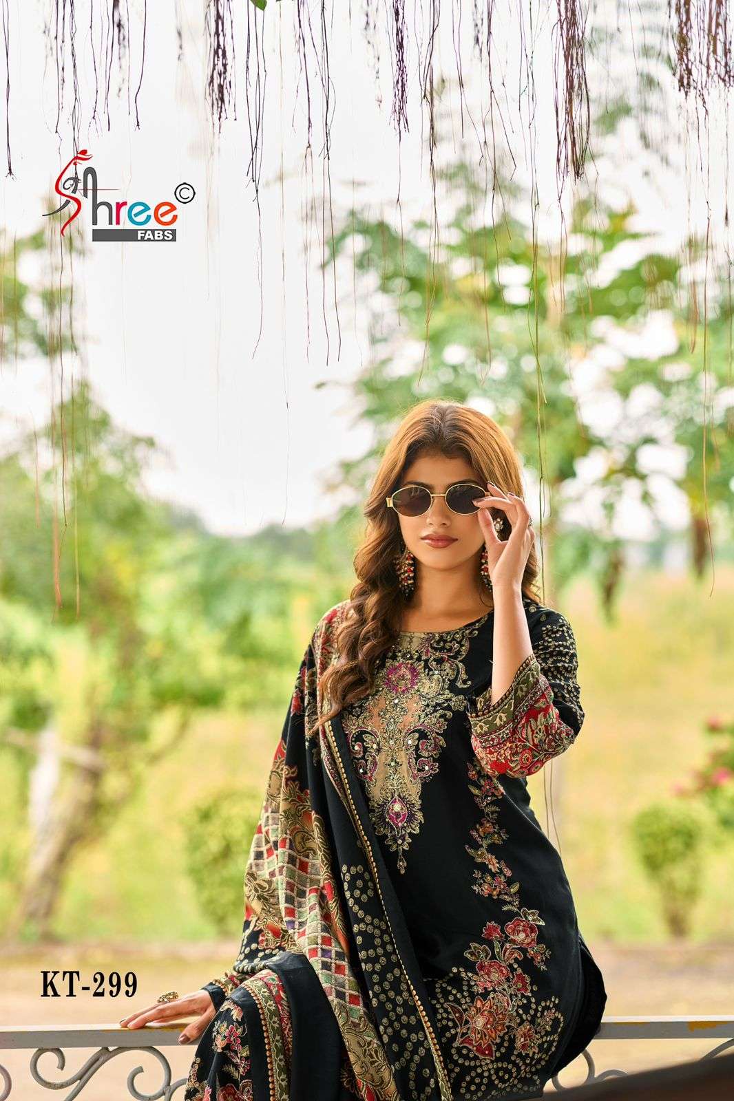 SHREE FAB KT-299 PURE MUSLIN EMBROIDERY PAKISTANI DRESSES-00201