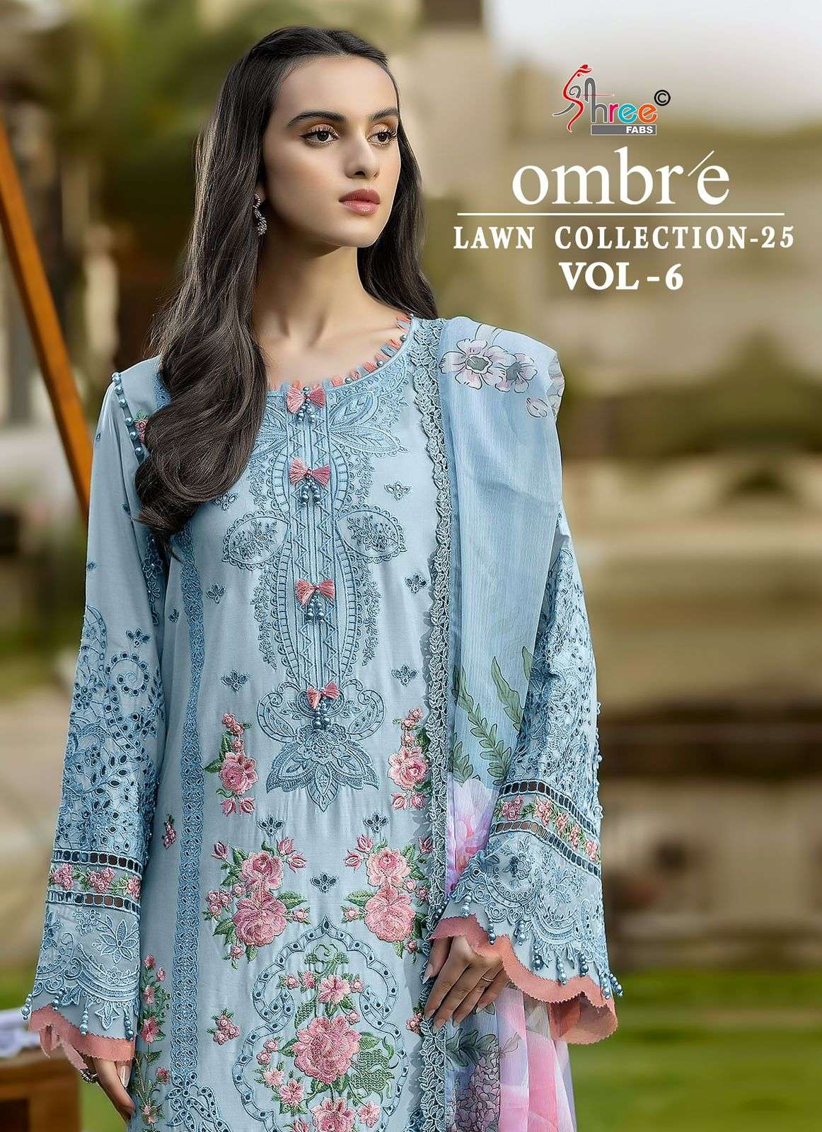 SHREE FAB OMBRE LAWN COLLECTION VOL-06 PURE COTTON EMBROIDERY DRESSES-00201