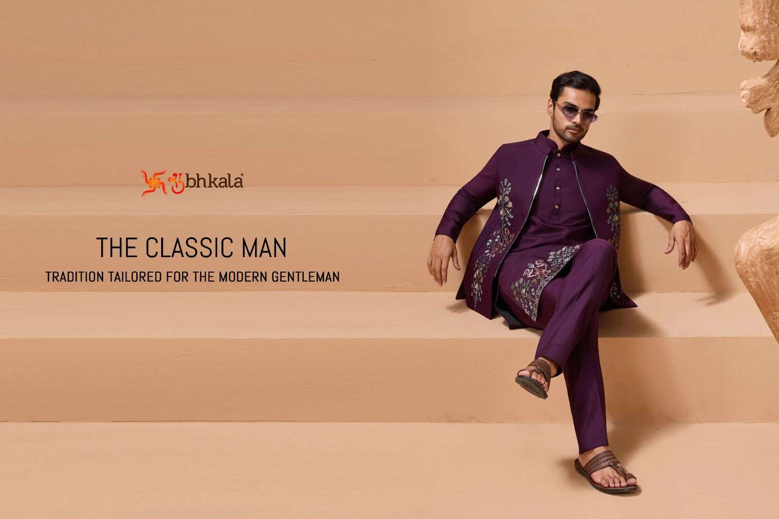 SHUBHKALA THE CLASSIC MAN 21021 TO 21025 SERIES PURE VISCOSE SILK EMBRODIERY MEN KURTA-00278