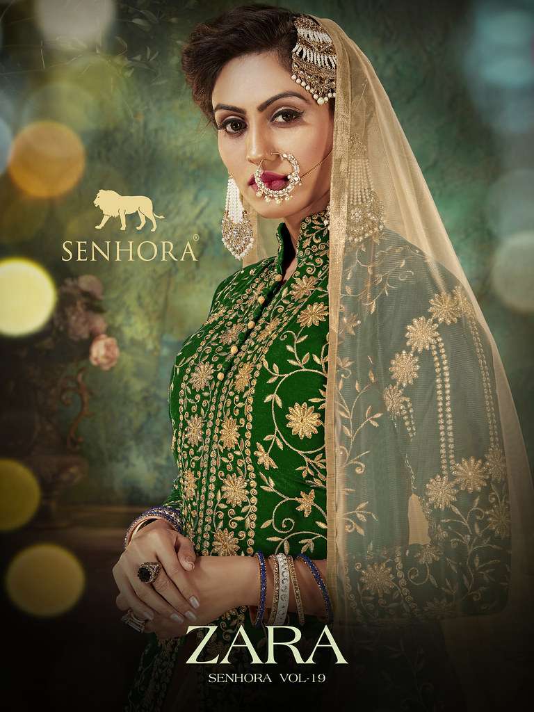 SNHORA ZARA VOL-19 PURE VELVET NET EMBROIDERY PAKISTANI DRESSES-00035