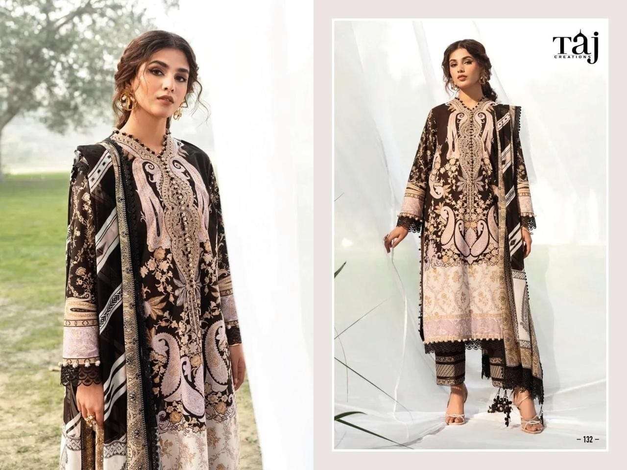 TAJ CREATION 132 PURE COTTON PRINTED PAKISTANI DRESS-00062