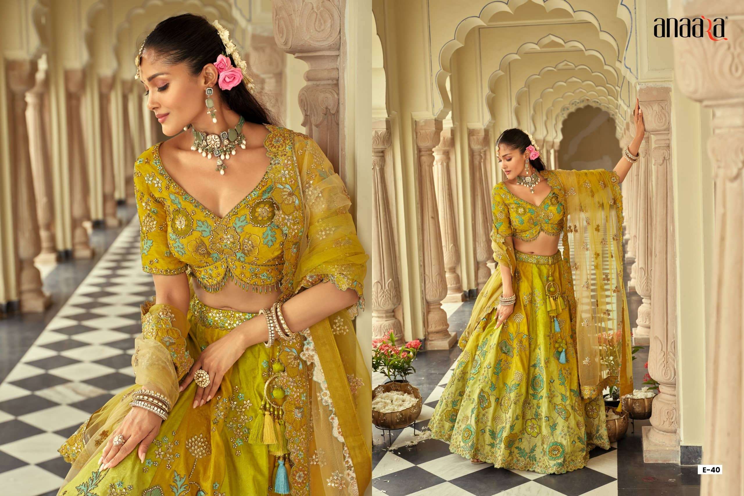 TATHASTU AANARA READY MADE CHANIYA CHOLI E-31 TO E-40 SEIRES PURE SILK EMBROIDERY LEHENGANS-00137