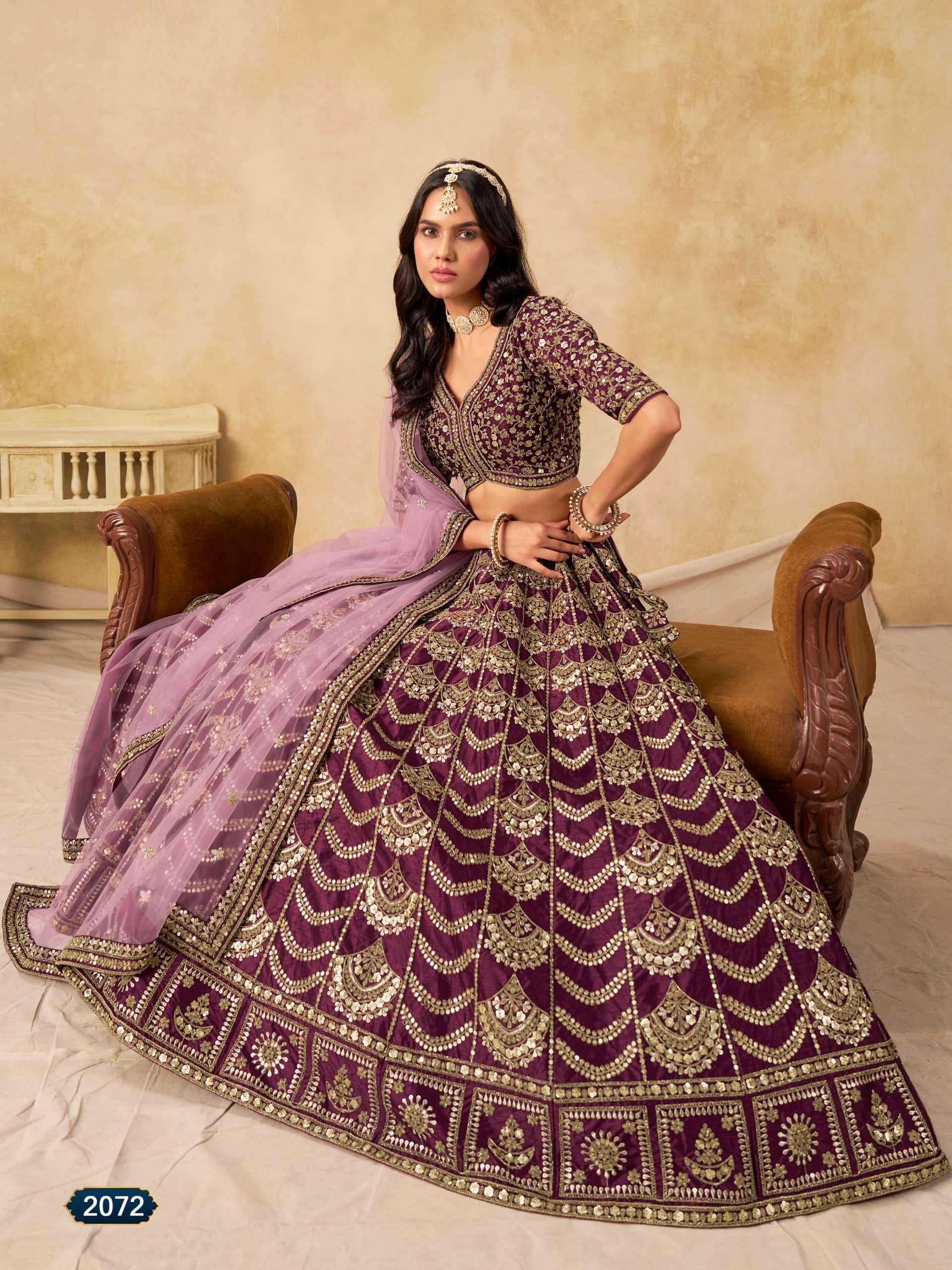 TWISHA MEHVISH VOL-27 2071 TO 2074 SERIES PURE SILK LEHENGAS-00274