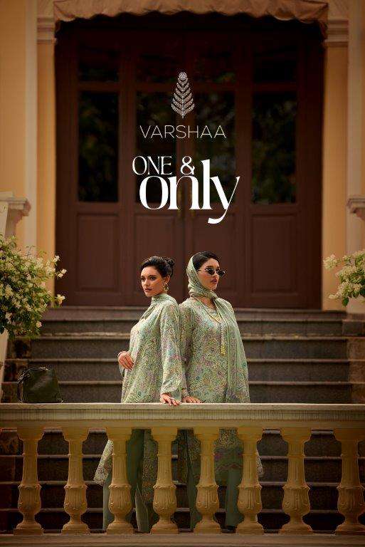 VARSHA ONE AND ONLY PURE VISCOSE PASHMINA PRINTED DRESSES-00402