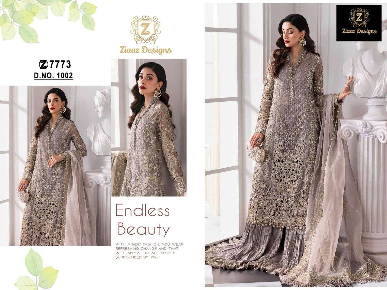 ZIAAZ 997-1002-1004 SERIES PURE GEORGETTE EMBROIDERY PAKISTANI DRESSES-00201