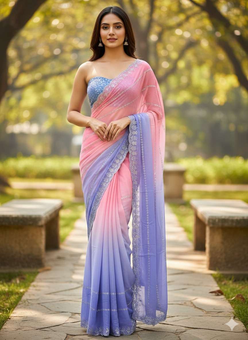 1862 COLOUR BY ASLIWHOLESALE DESIGNER PURE GEORGETTE PRINTED SAREES-00103