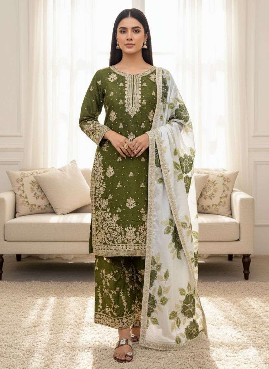 5315 HIT COLOUR BY ASLIWHOLESALE DESIGNER PURE COTTON EMBROIDERY DRESSES-00262