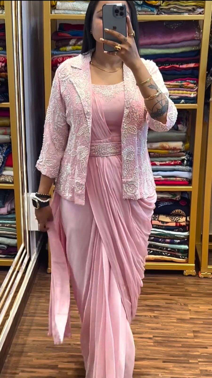 58 DESIGN BY ASLIWHOLESALE DESIGNER PURE CHINON SILK EMBROIDERY SAREES-00287