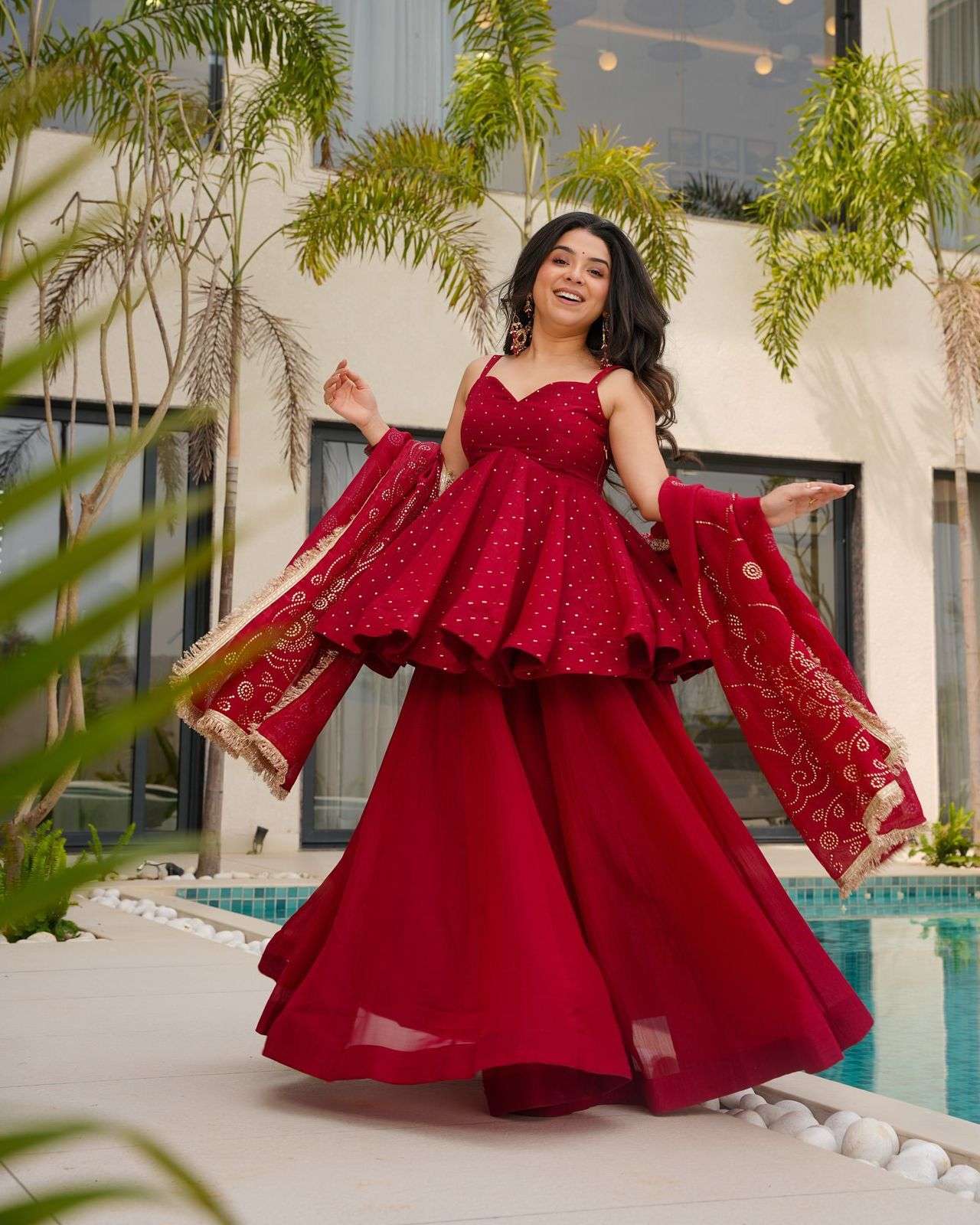 5864 HIT COLOUR BY ASLIWHOLESALE DESIGNER PURE ORGANZA EMBROIDERY DRESSES-00242