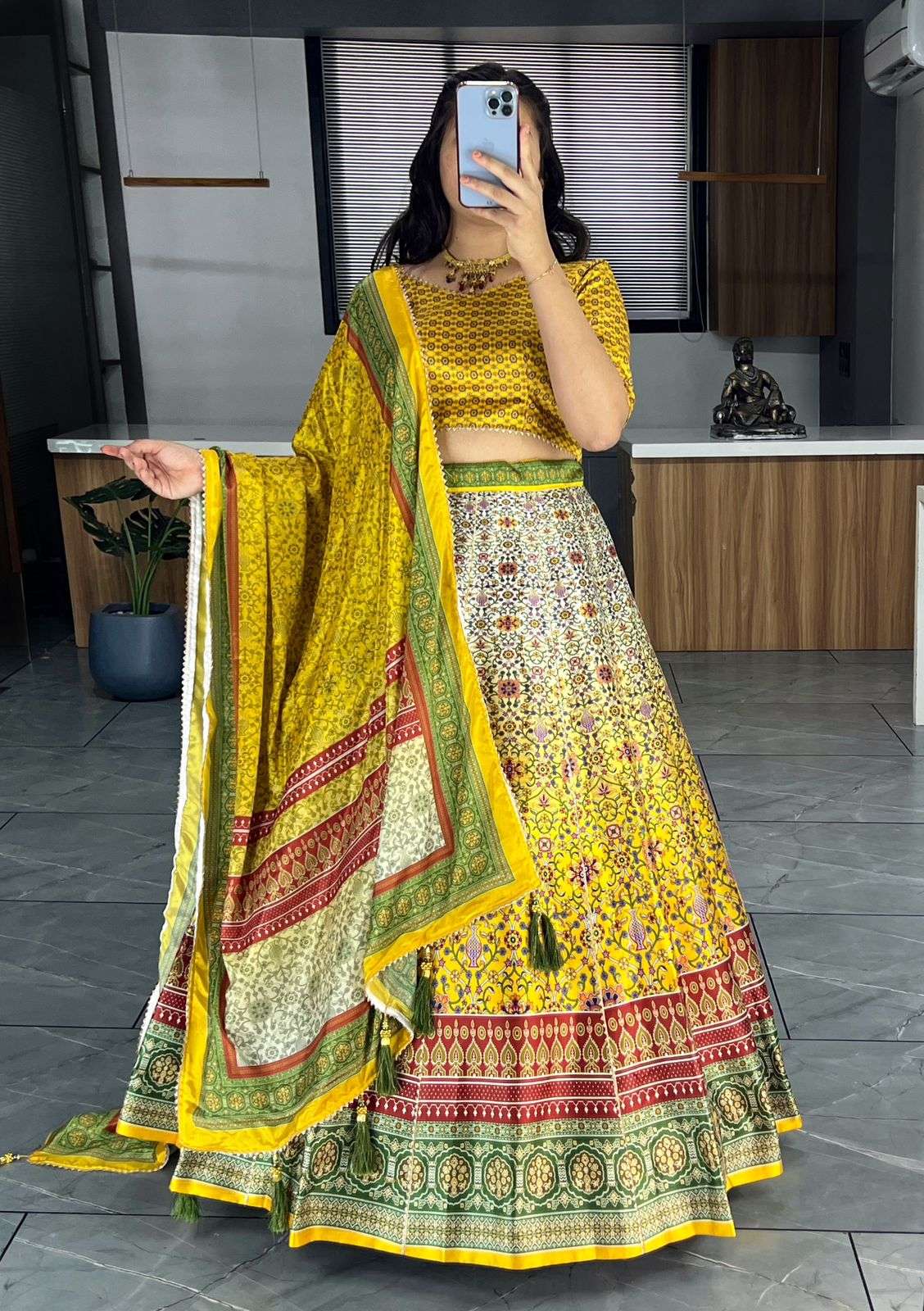 6134 COLOUR BY ASLIWHOLESALE DESIGNER PURE SILK PRINTED LEHENGAS-00135
