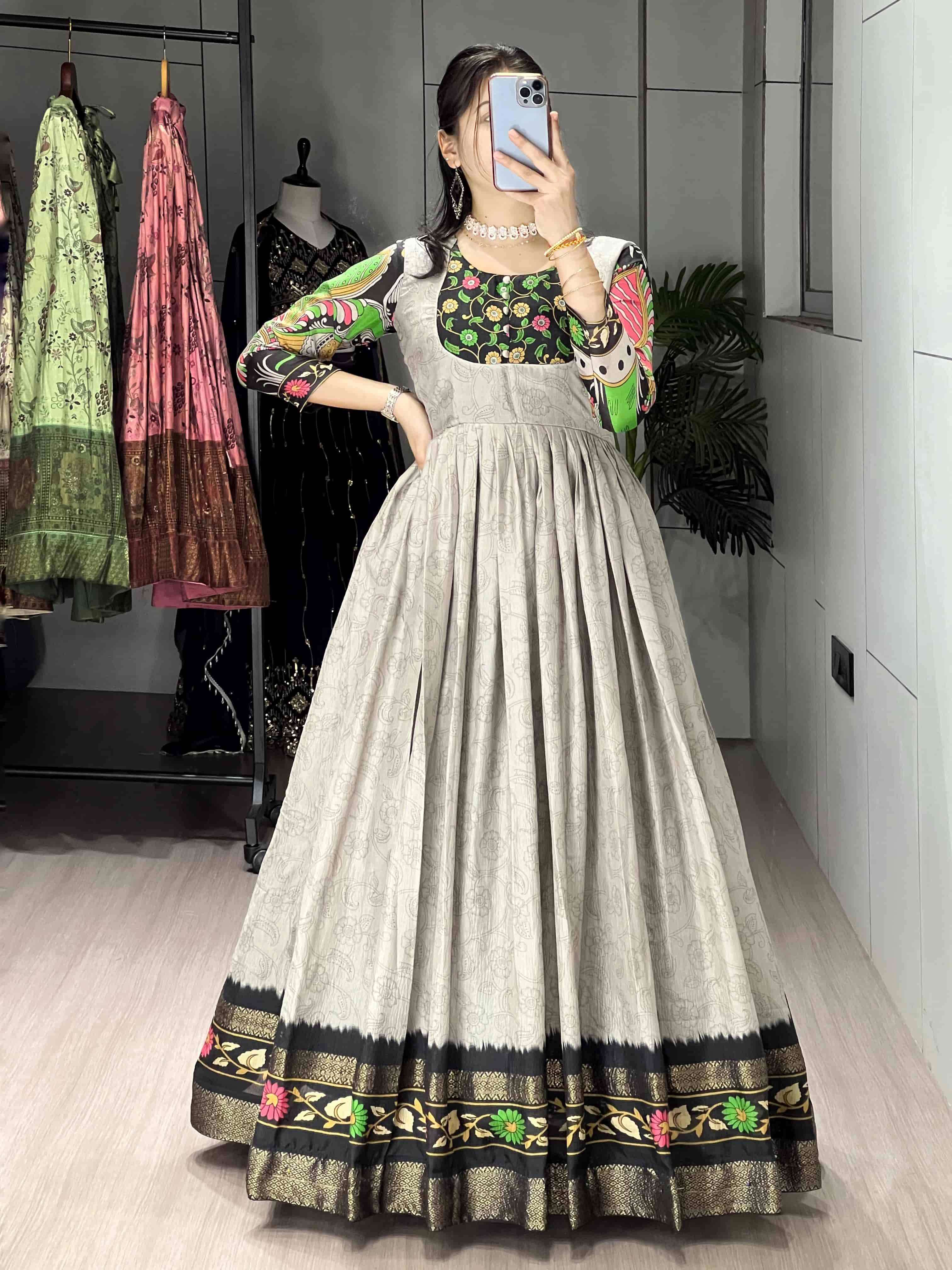 8219 COLOUR BY ASLIWHOLESALE DESIGNER PURE SOFT SILK GOWN-00135