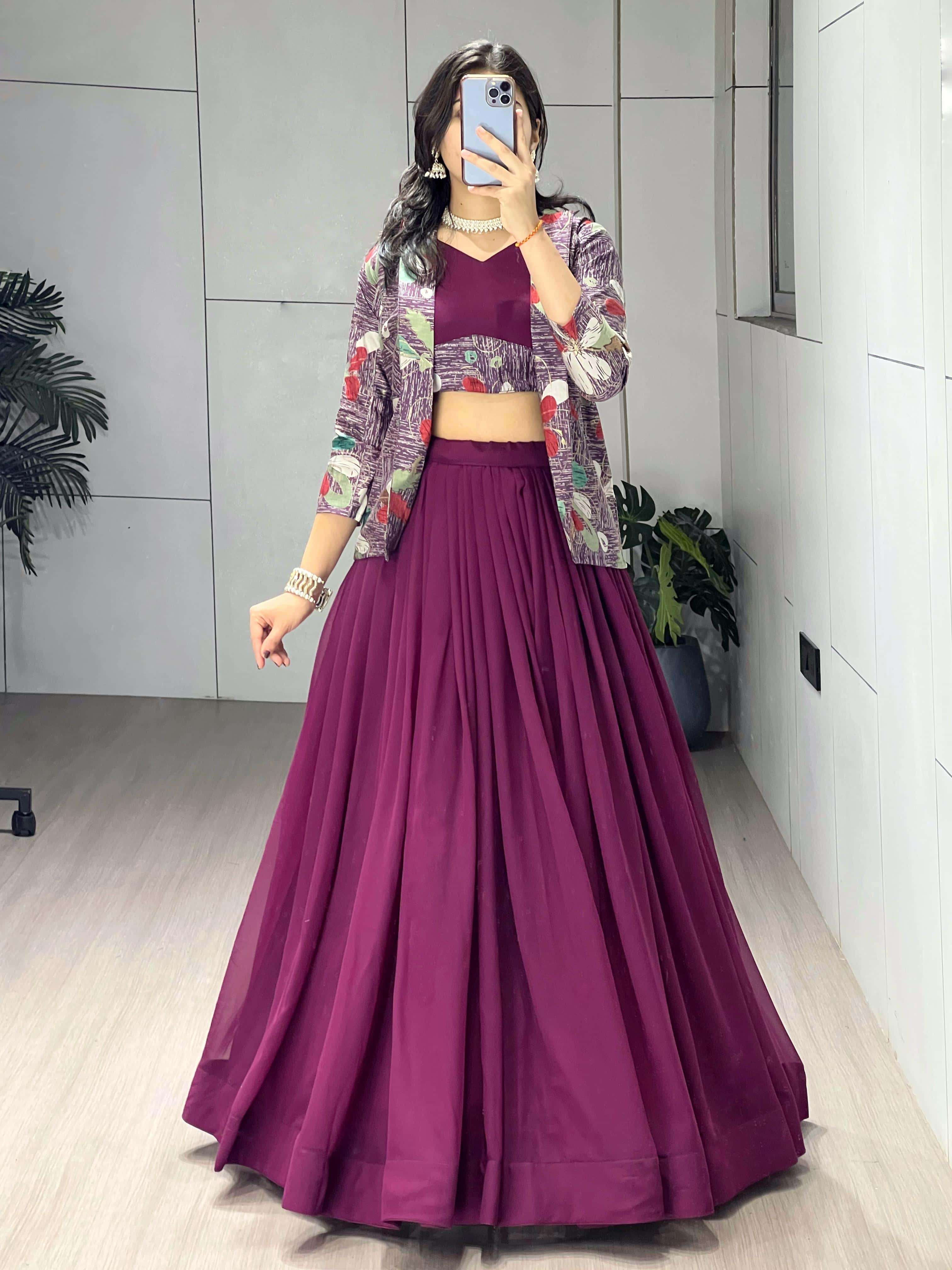 8231 COLOUR BY ASLIWHOLESALE DESIGNER PURE GEORGETTE EMBROIDERY LEHENGAS-00135