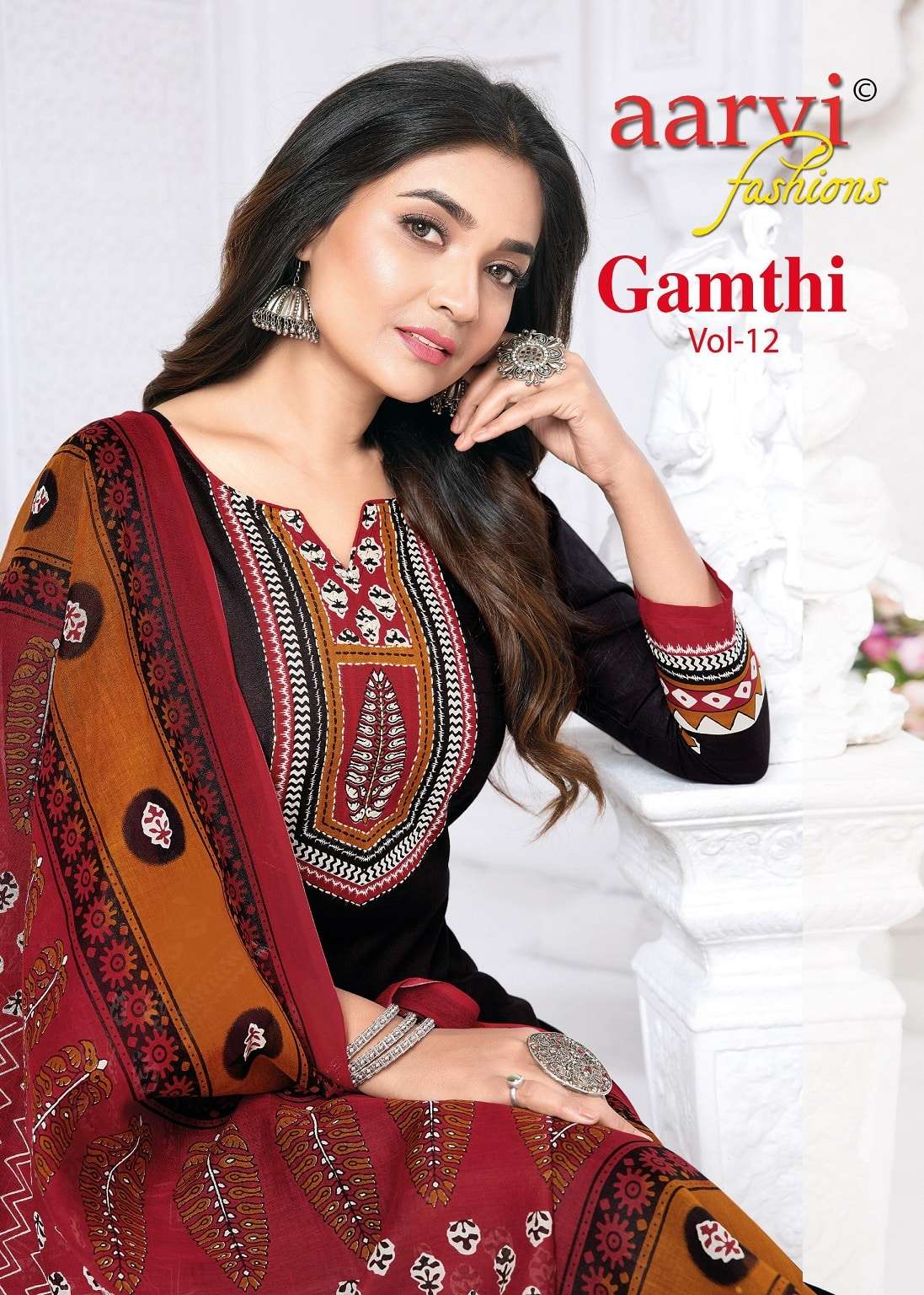 AARVI GAMTHI VOL-12 7565 TO 7574 SERIES PURE COTTON PRINTED DRESSES-00015