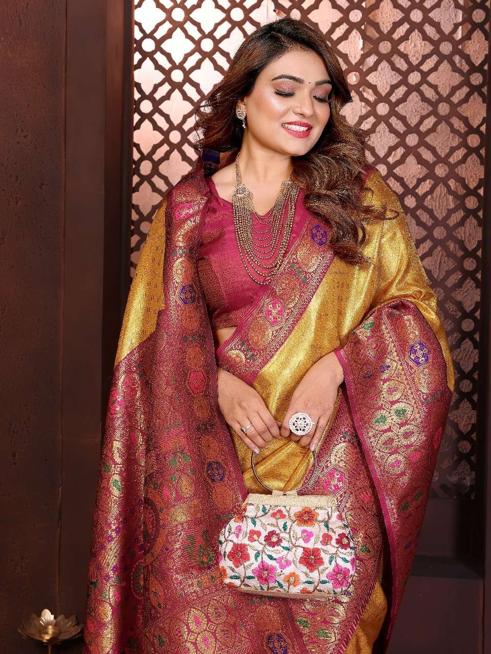 AAVAKAR BY ASLIWHOLESALE DESIGNER PURE BANARASI  SILK PRINTED SAREES-00125
