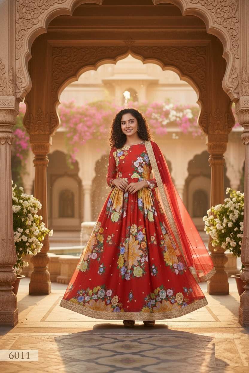 AAWIYA FLORAL VOL-1 PURE FAUX GEORGETTE PRINTED DRESSES-00060