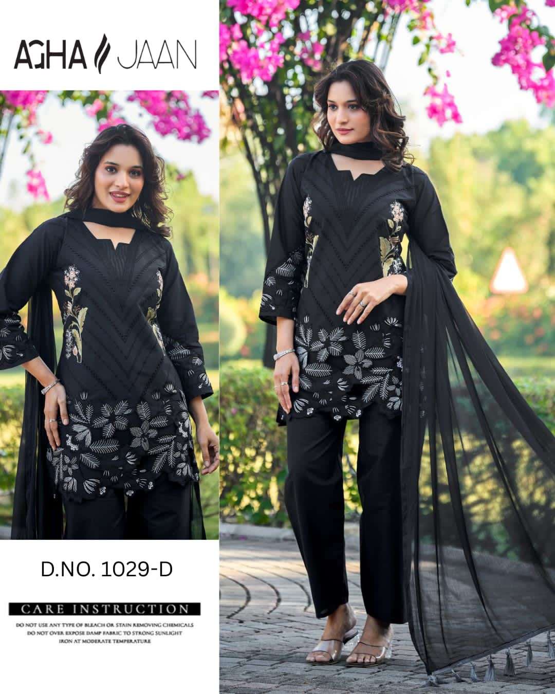AGHAJAAN 1029 C TO D SERIES PURE COTTON EMBROIDERY PAKISTANI DRESSES-00062
