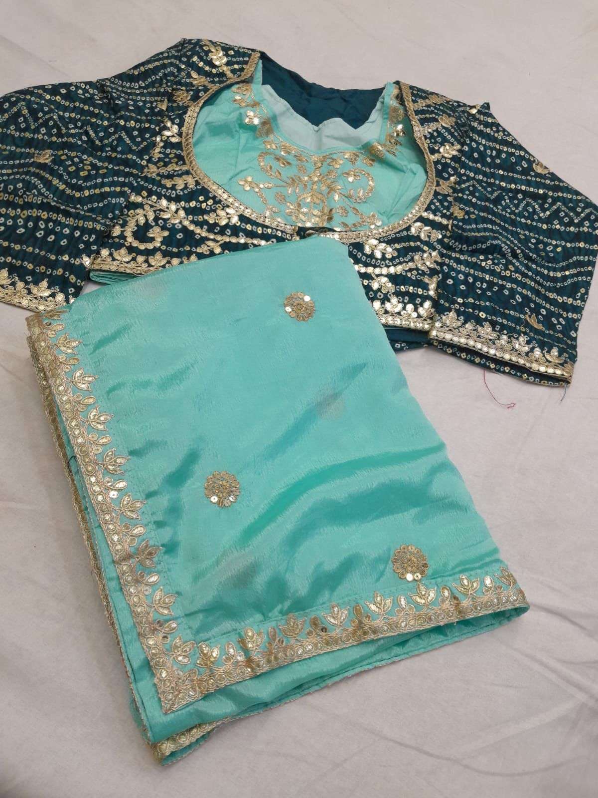 ALICE VOL-56 BY ASLIWHOLESALE DESIGNER PURE CHINON EMBROIDERY SAREES-00090