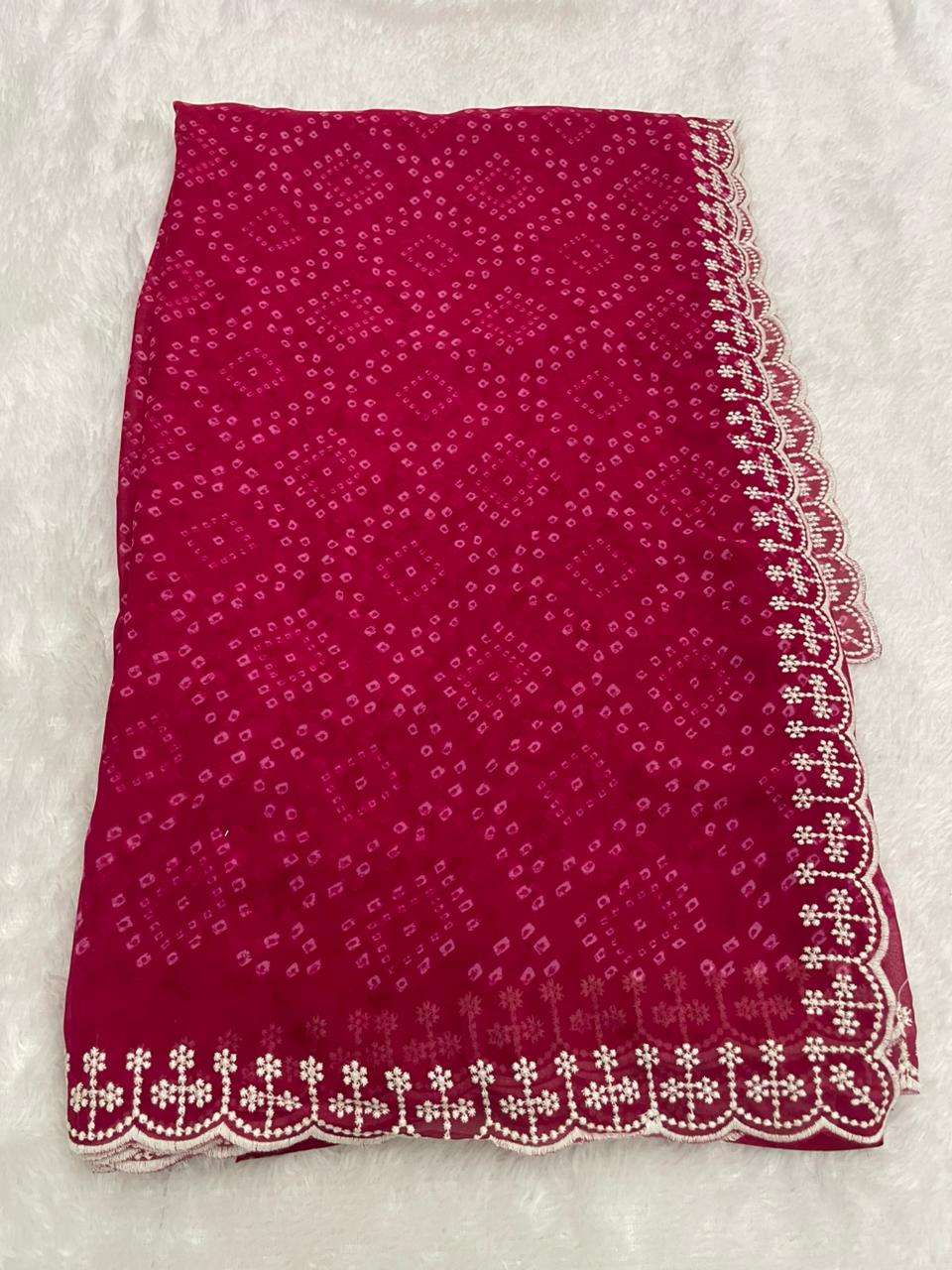 ALICE VOL-60 BY ASLIWHOLESALE DESIGNER PURE GEORGETTE EMBROIDERY PRINTED SAREES-00090