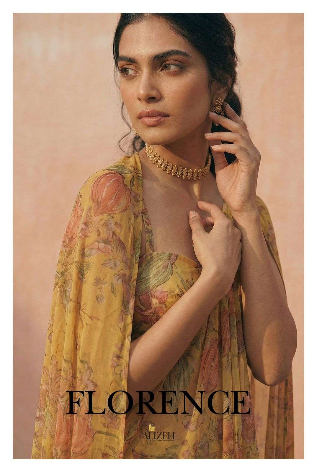 ALIZEH FLORENCE VOL-2 PURE BHAGALPURI SILK EMBROIDERY PRINTED LEHENGAS-00001