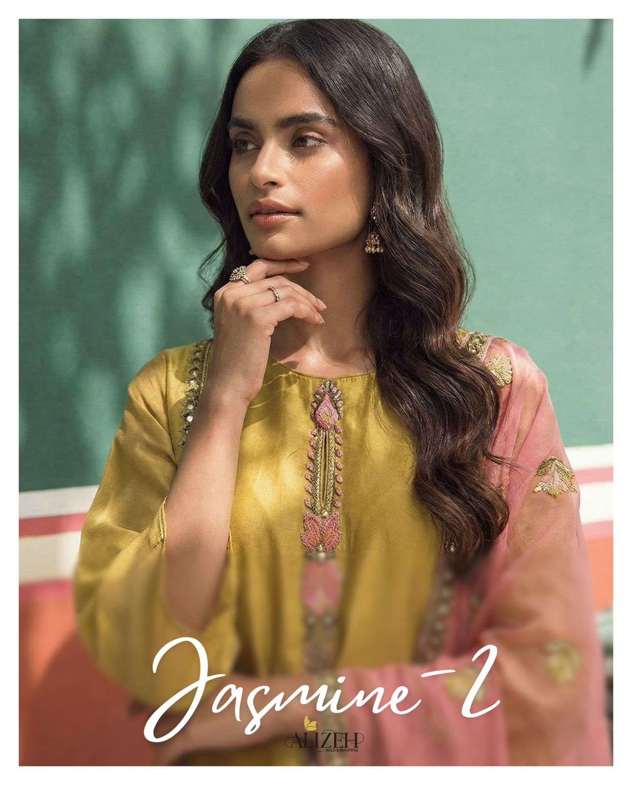 ALIZEH JASMINE VOL-2 PURE ZARI EMBROIDERY PRINTED PAKISTANI DRESSES-00001