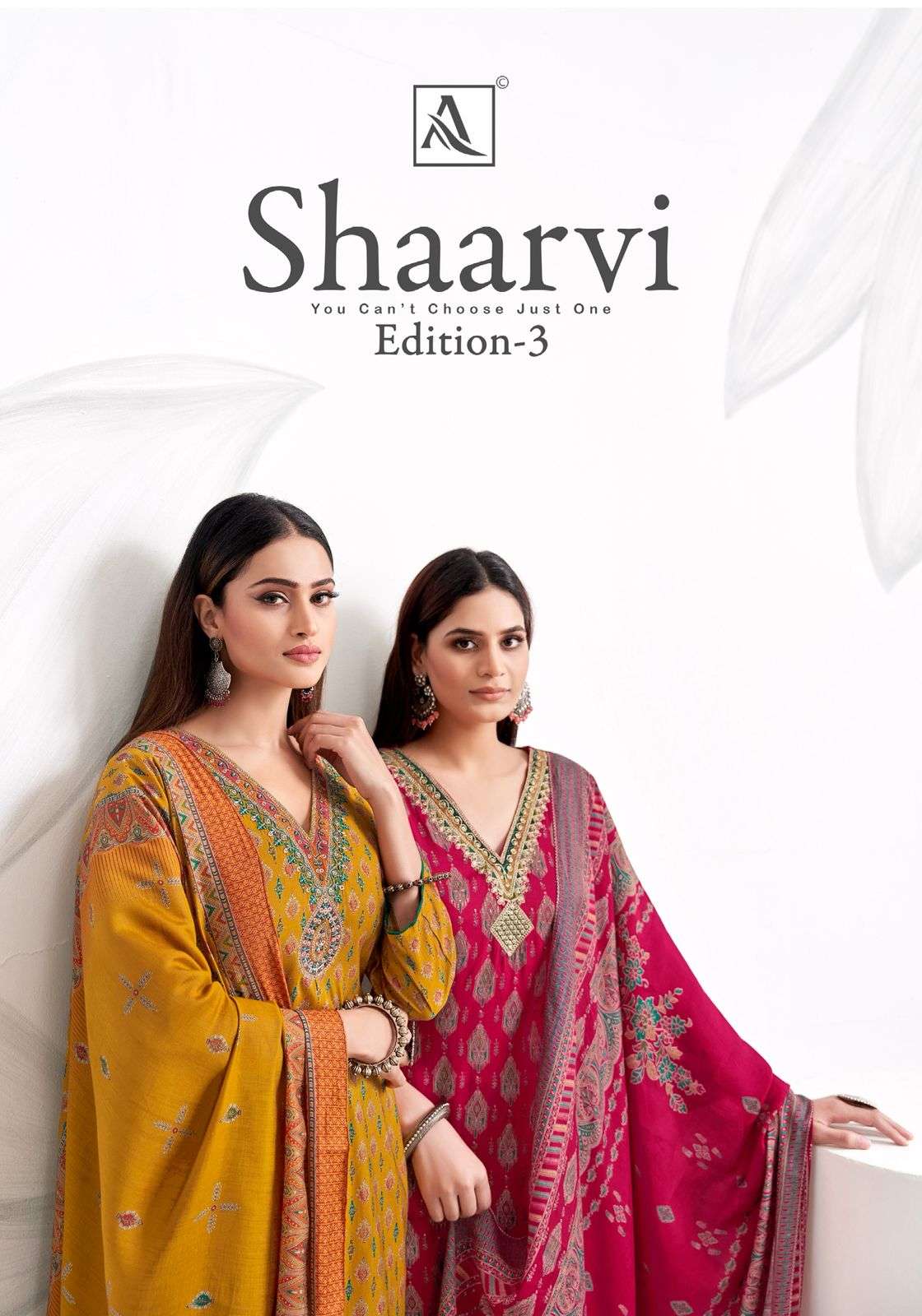ALOK SUIT SHAARVI VOL-03 PURE MODAL EMBROIDERY PAKISTANI DRESSES-00201
