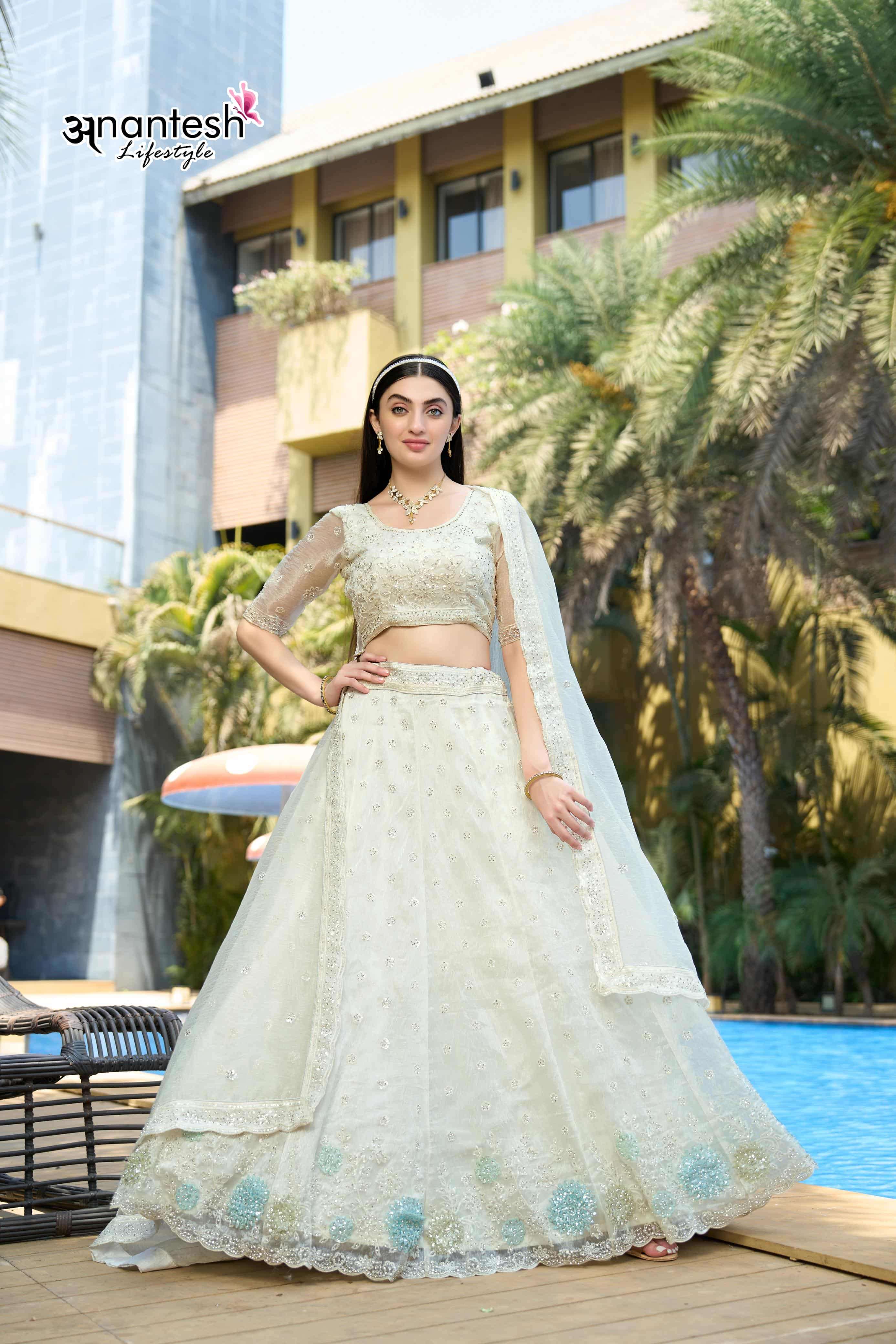 ANANTESH LIFESTYLE ANT-5047 COLOUR PURE ORGANZA LEHENGA-00304