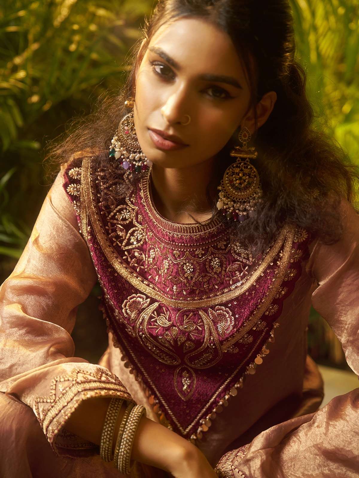 ARYA DESIGN DRS-169 PURE FENDY VELVET EMBROIDERY CO-ORD SET-00058