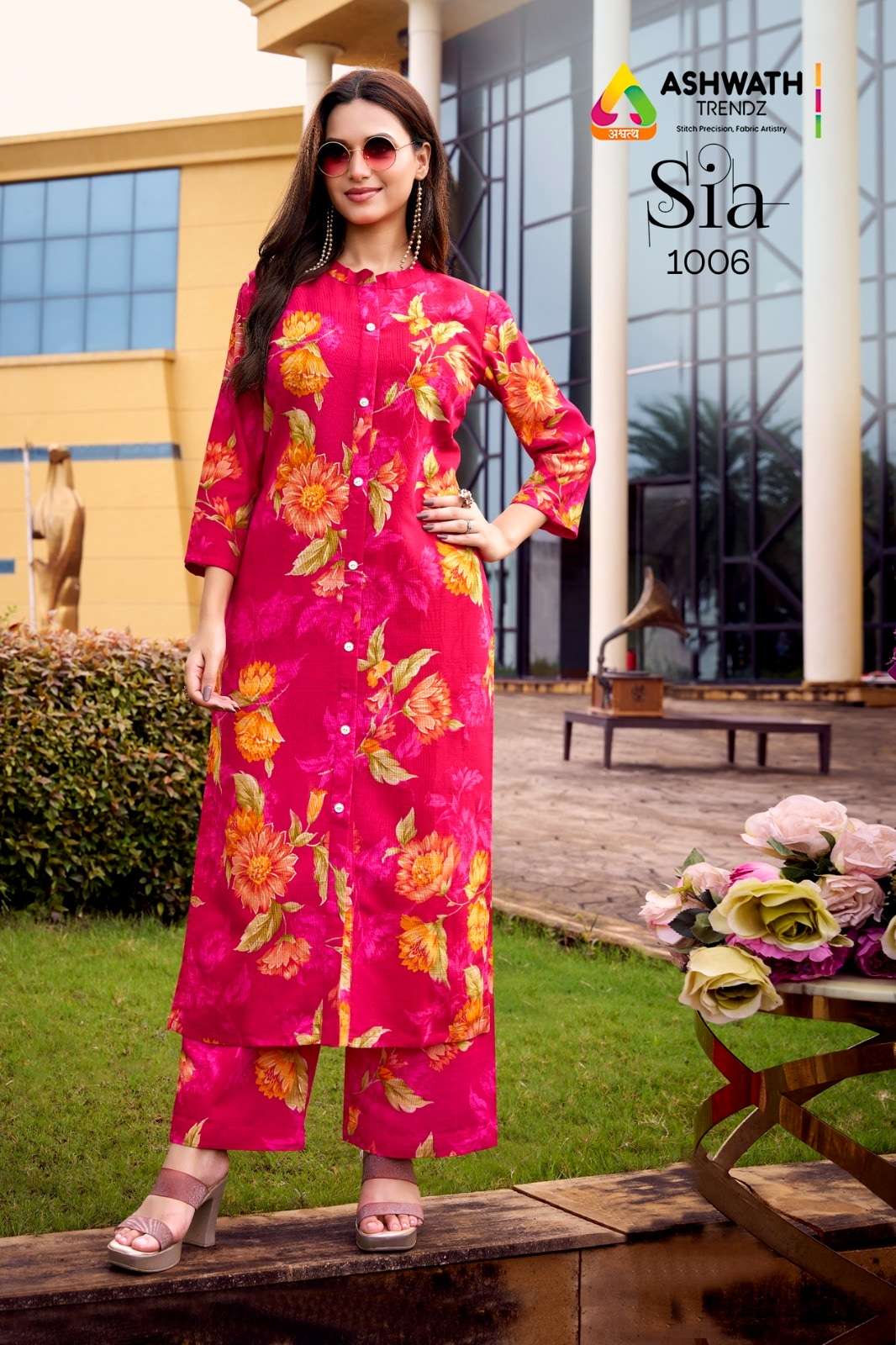 ASHWATH SIA 1001 TO 1006 SERIES PURE VERTICAN FOIL CO-ORD SET-00275