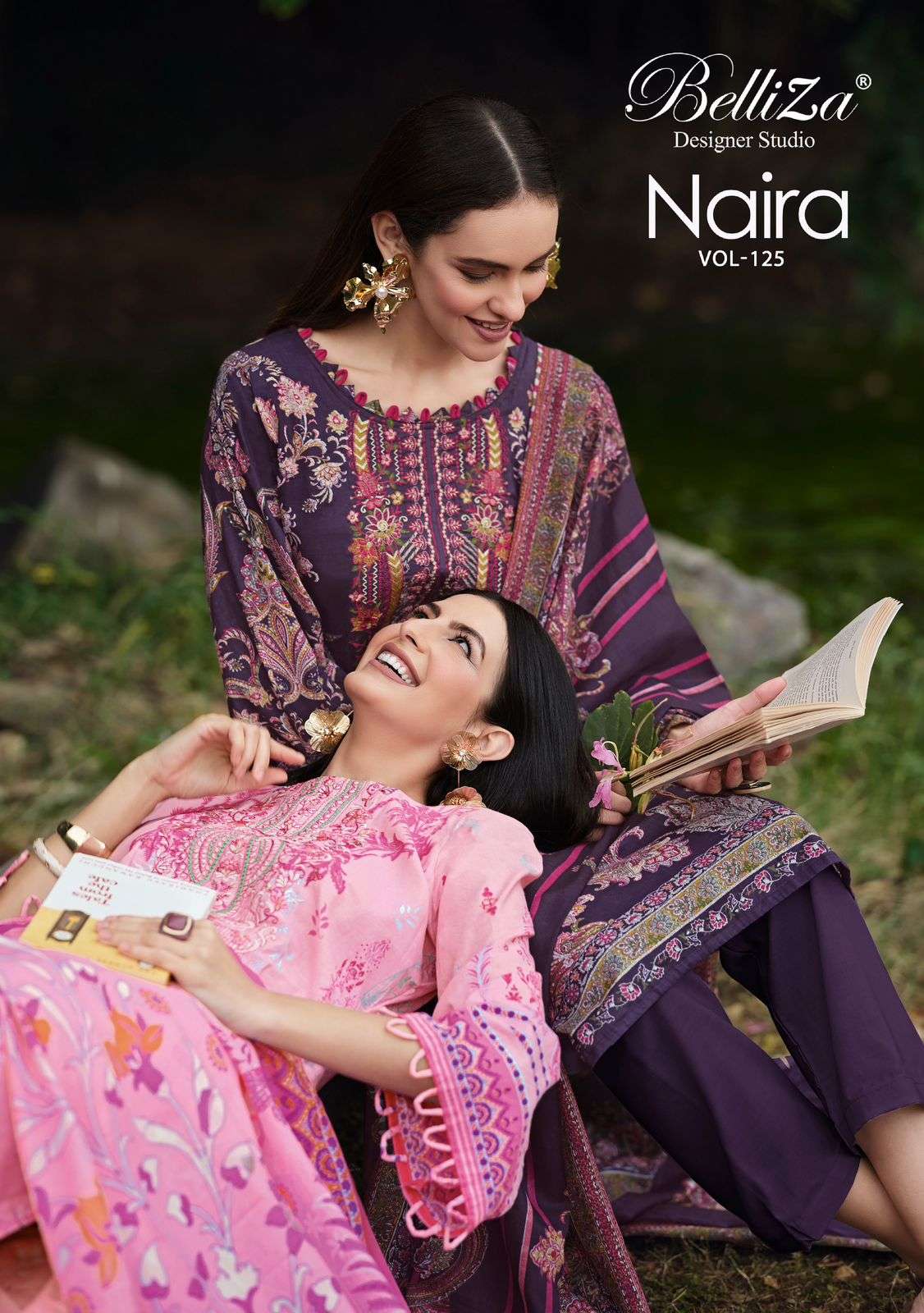 BELLIZA NAIRA VOL-125 928-001 TO 928-008 SERIES PURE COTTON PRINTED PAKISTANI DRESSES-00201