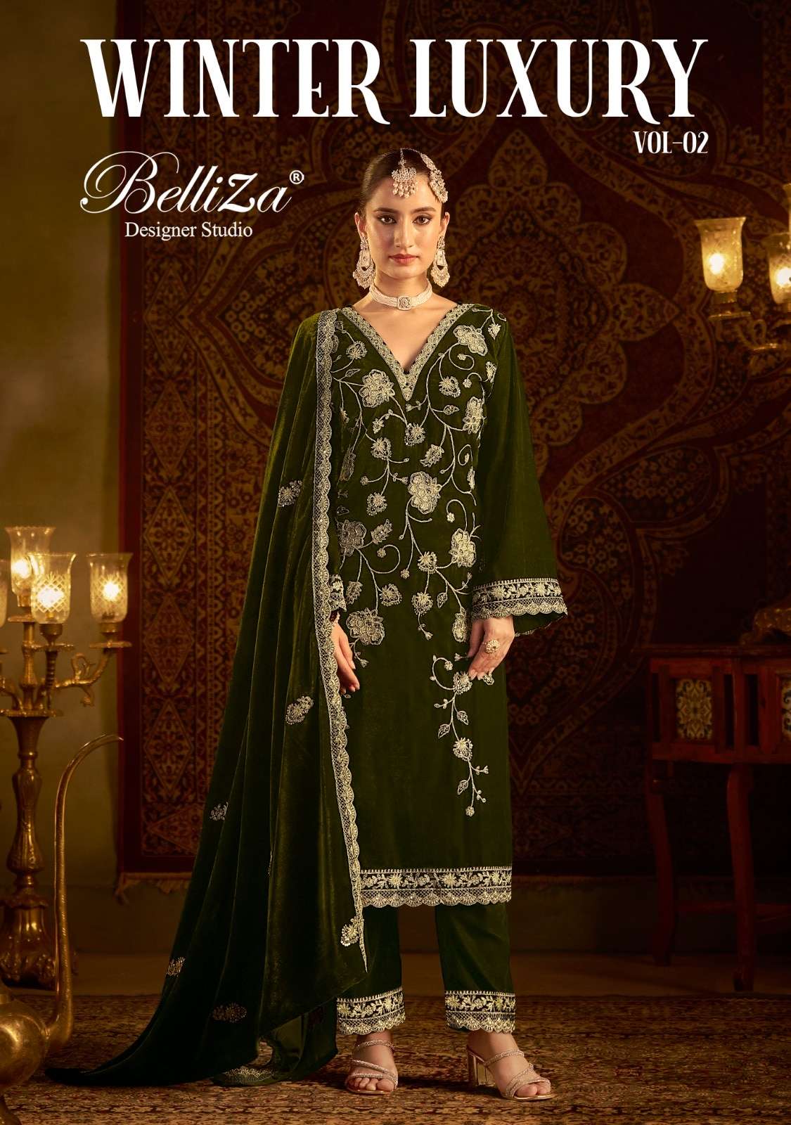 BELLIZA WINTER LUXURY VOL-02 991-001 TO 991-004 SERIES PURE VELVET EMBROIDERY PAKISTANI DRESSES-0001...