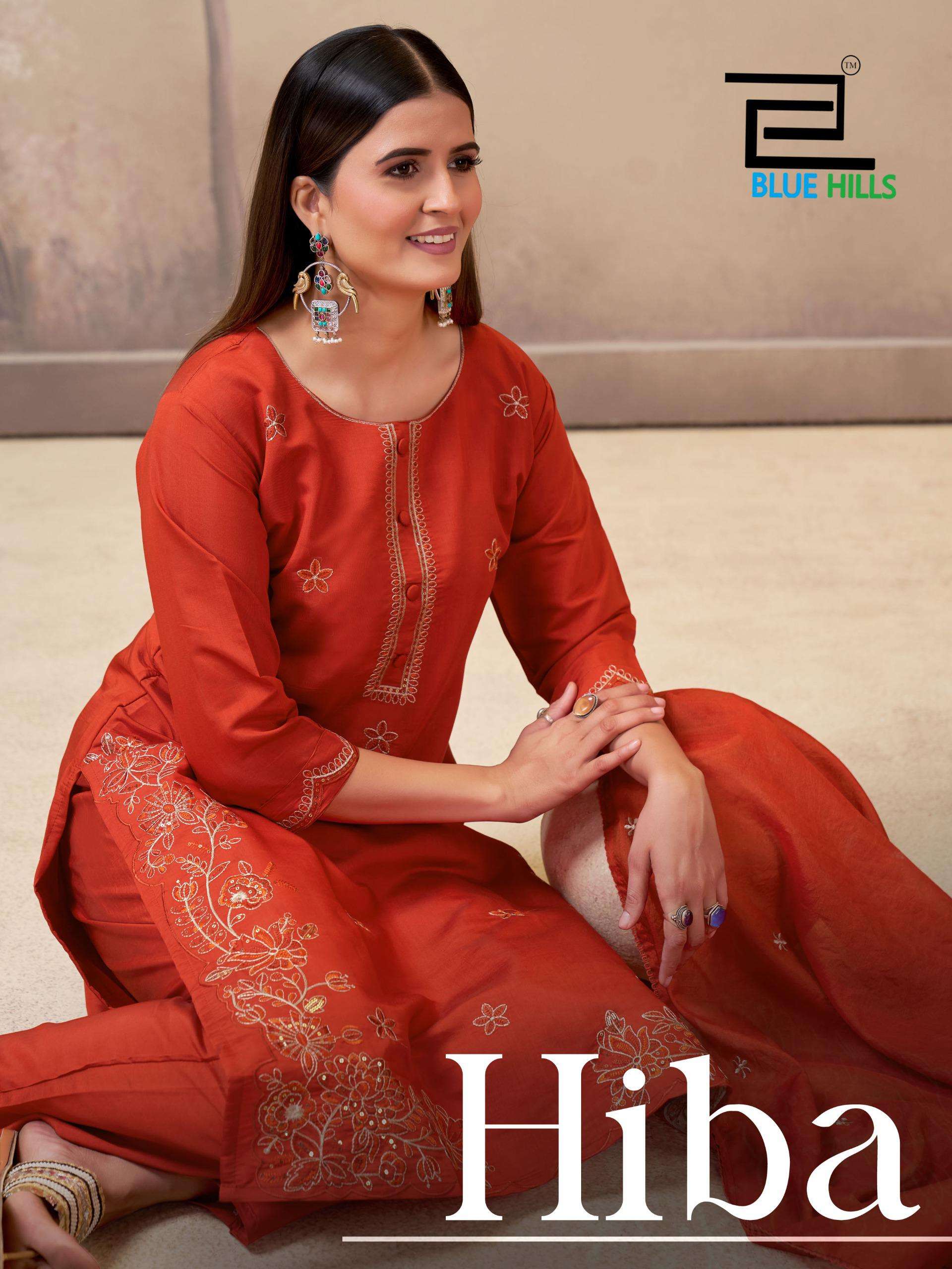 BLUE HILLS HIBA 5072 TO 5075 SERIES PURE ROMAN SILK EMBROIDERY PAKISTANI DRESSES-00099