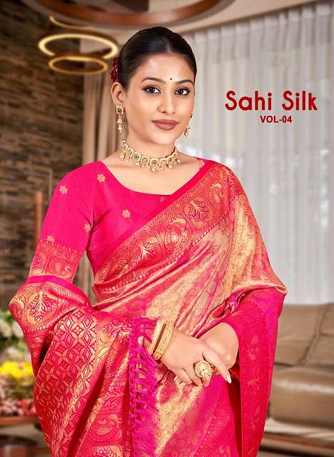BUNAWAT SAHI SILK VOL-04 PURE KANJIVARAM SILK SAREES-00037
